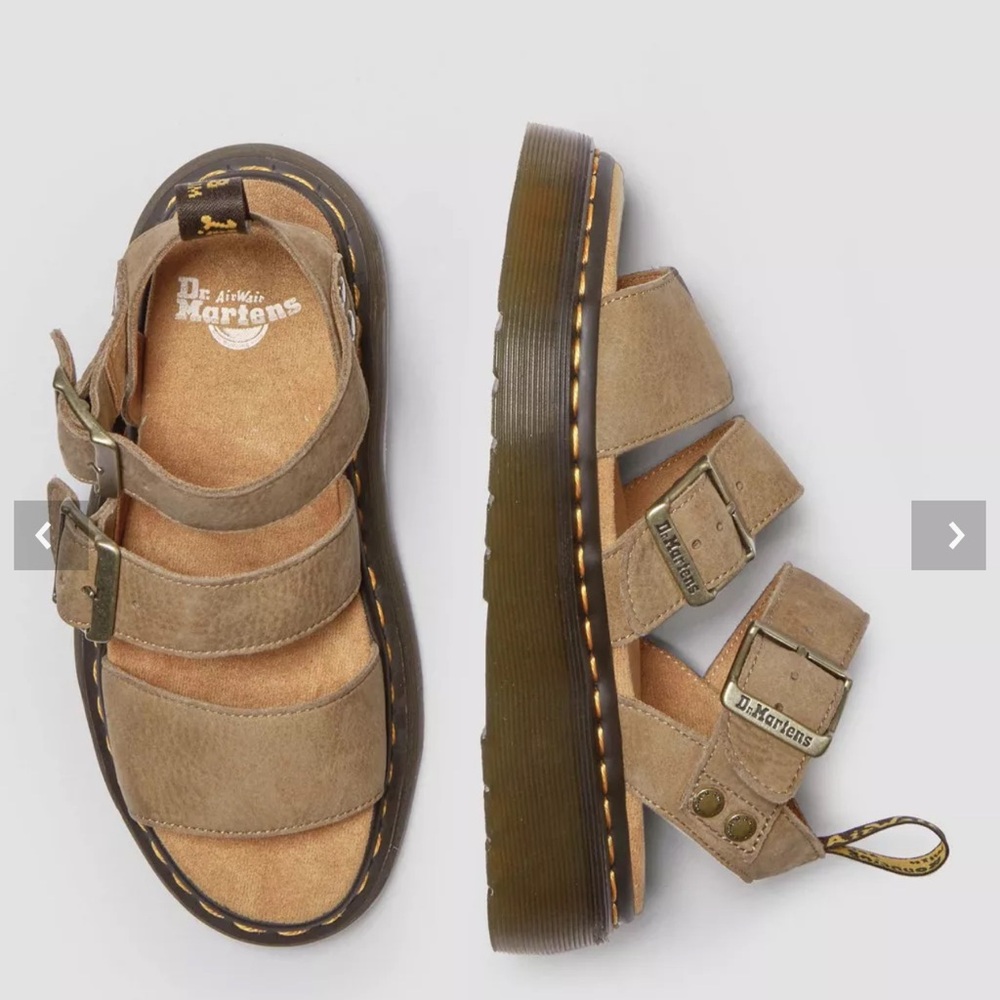 Dr. Marten’s Gryphon Quad Platform Sandal in Savannah Tan